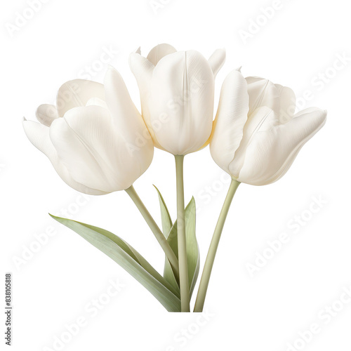 tulip flowers isolated on white © Tidarat