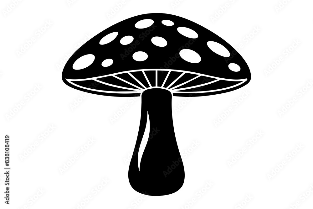 mushroom silhouette vector illustration mushroom silhouette vector illustration