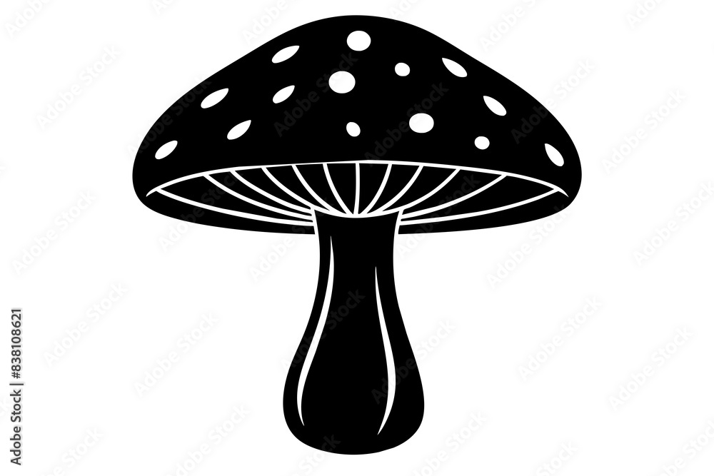 mushroom silhouette vector illustration mushroom silhouette vector illustration