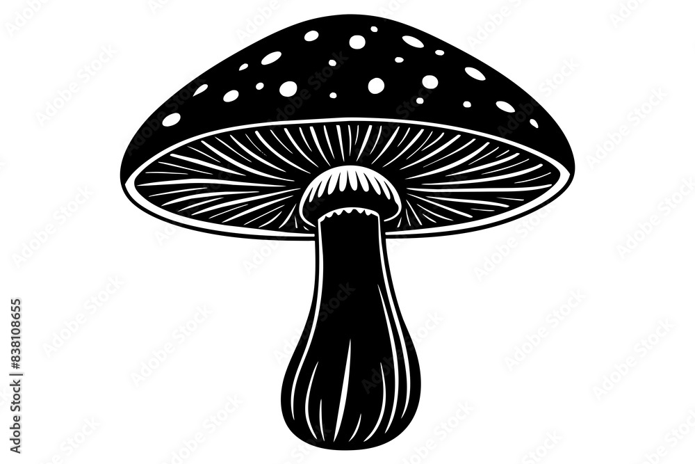 mushroom silhouette vector illustration mushroom silhouette vector illustration