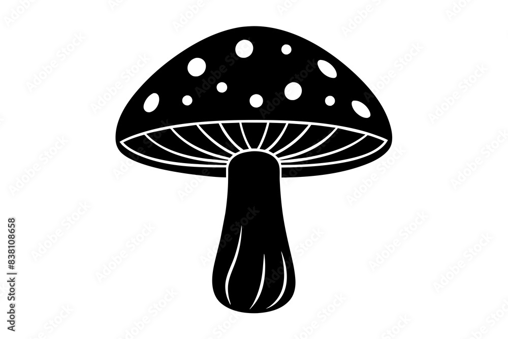 mushroom silhouette vector illustration mushroom silhouette vector illustration