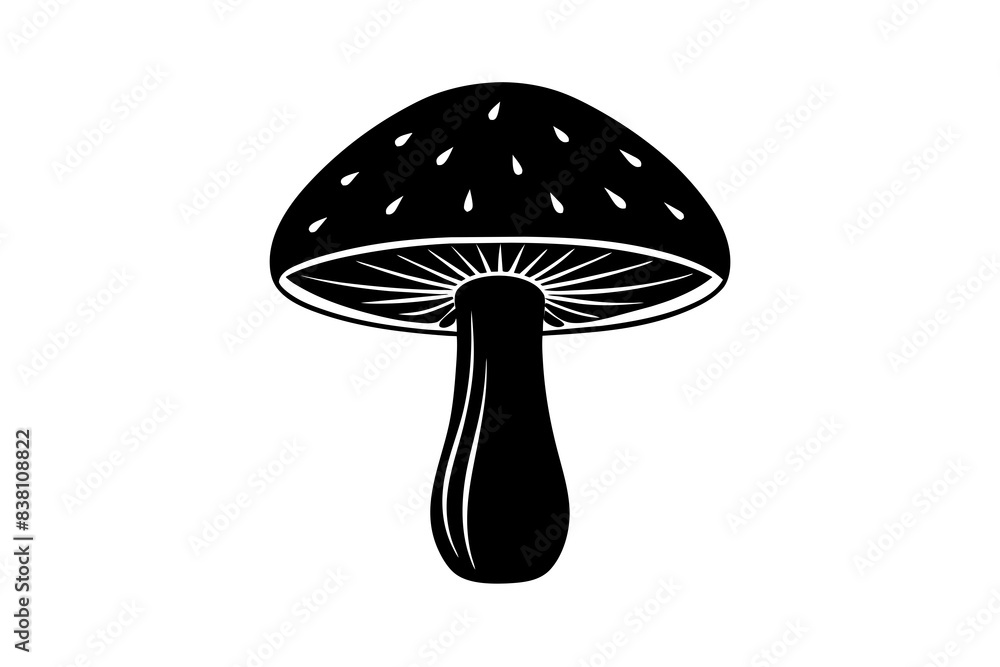mushroom silhouette vector illustration mushroom silhouette vector illustration