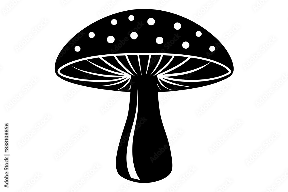 mushroom silhouette vector illustration mushroom silhouette vector illustration