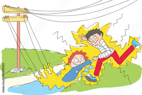 Electric shock.