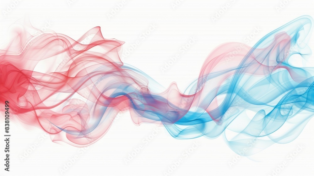 An isolated realistic red and blue smoke effect for decoration and covering on a transparent background. An isolated realistic red and blue smoke effect for decoration and covering on a transparent background.