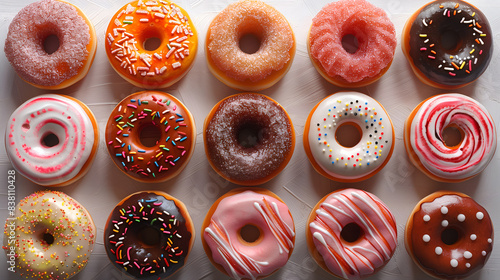 tasty donuts on table