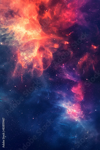 A cosmic spectacle for smartphone wallpaper. Space background with colorful cosmic nebula.