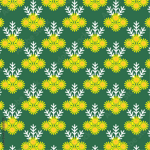 Art & Illustration Dusty miller flower pattern