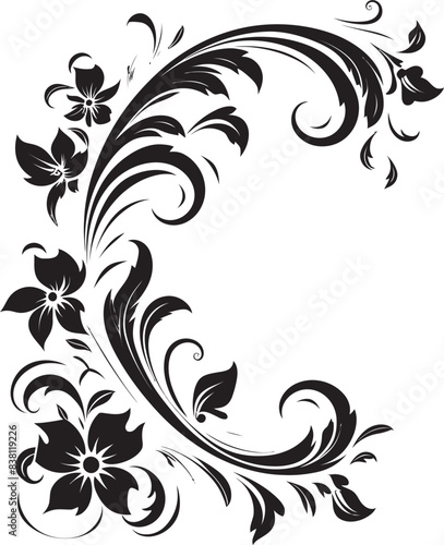 Classic Vintage Floral Corner Nostalgia Crafted in Beauty Antique Style Corner Illustration Iconic Elegance in Design
