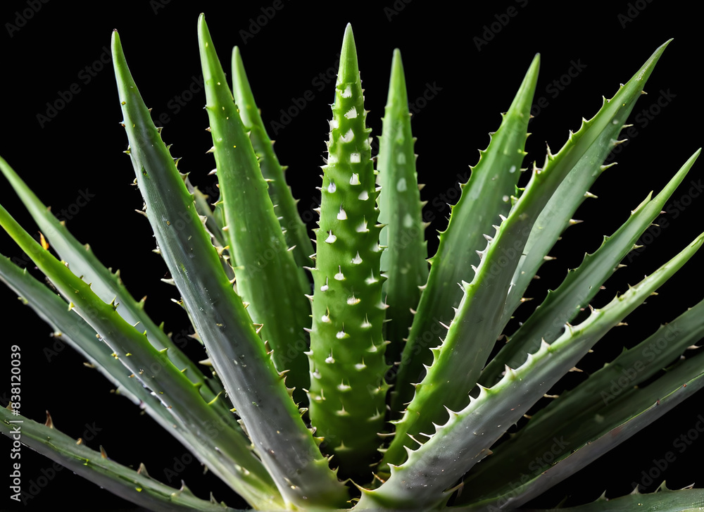 Aloe vera with black background Aloe vera with black background