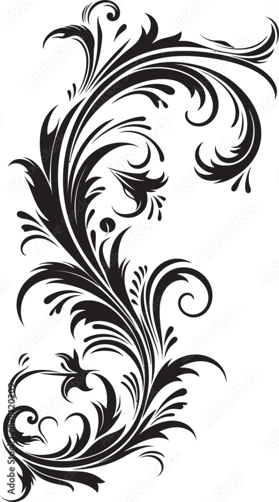 Antique Botanical Corner Symbol of Historic Eras Retro Style Floral Corner Design Character Renewed Antique Botanical Corner Symbol of Historic Eras Retro Style Floral Corner Design Character Renewed
