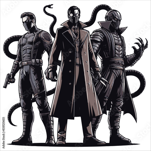 fictional characters villain, vector illustration, silhouette