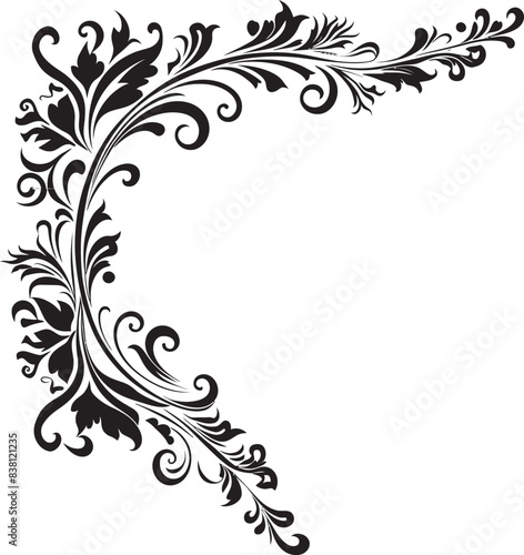 Vintage Style Floral Detail Designing Elegance Floral Corner Legacy Symbol of Artistic Excellence