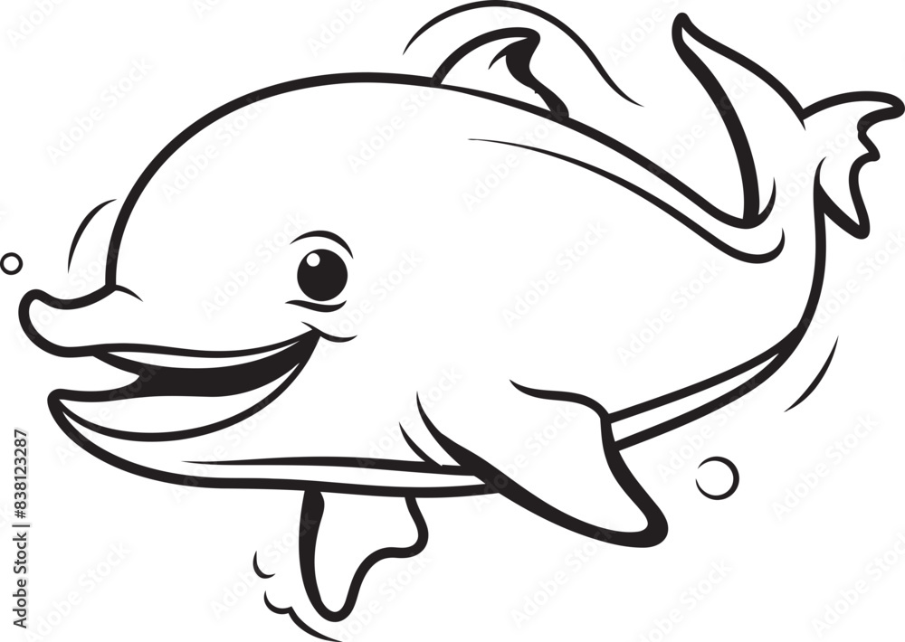 Obraz premium Whale Silhouette Design Elegant Sea Creature Icon Whale Vector Graphic Precision in Marine Art