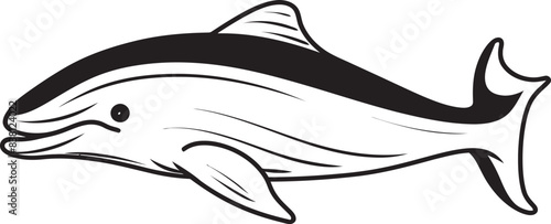 Majestic Whale Symbol Iconic Aquatic Grace Whale Graphic Design Capturing Ocean Elegance