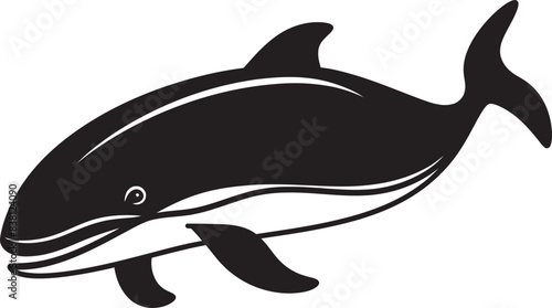 Whale Graphic Design Capturing Ocean Elegance Whale Iconography Emblem of Marine Life