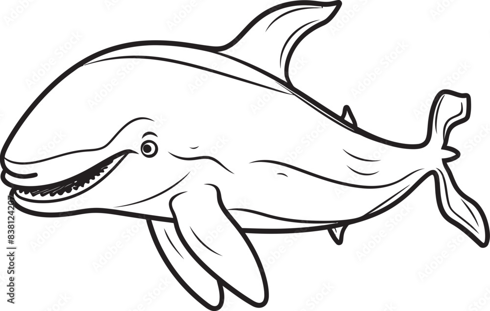 Minimalist Whale Emblem Simplified Representation of Aquatic Life Vintage Whale Logo Classic Maritime Symbolism