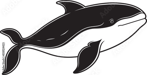 Elegant Whale Symbol Stylish Representation of the Sea Majestic Whale Badge Iconic Aquatic Emblem