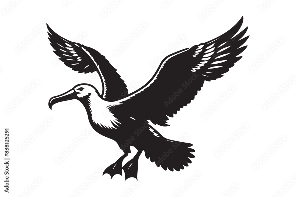Albatross silhouette vector illustration Albatross silhouette vector illustration