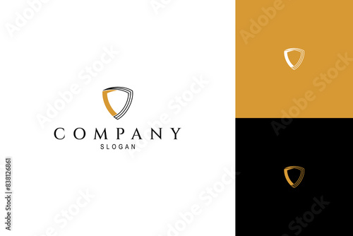 Simple shield logo with empty space in the middle for template