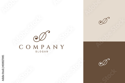 Music and coffee logo in minimalist line art design concept