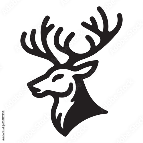 reindeer, vector illustration, silhouette