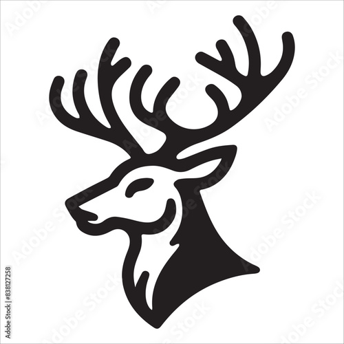 reindeer, vector illustration, silhouette © Sohel Rana