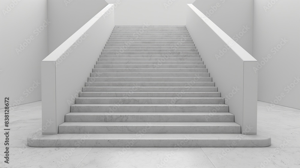 Minimalistic White Marble Staircase with Clean Lines and a Modern Architectural Aesthetic Minimalistic White Marble Staircase with Clean Lines and a Modern Architectural Aesthetic
