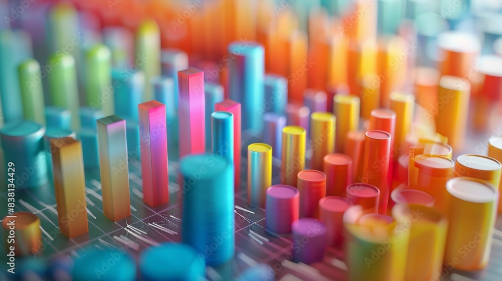 Illustrate diverse investment strategies in captivating 3D infographics, 3D infographic style, Pastel color, no people Illustrate diverse investment strategies in captivating 3D infographics, 3D infographic style, Pastel color, no people