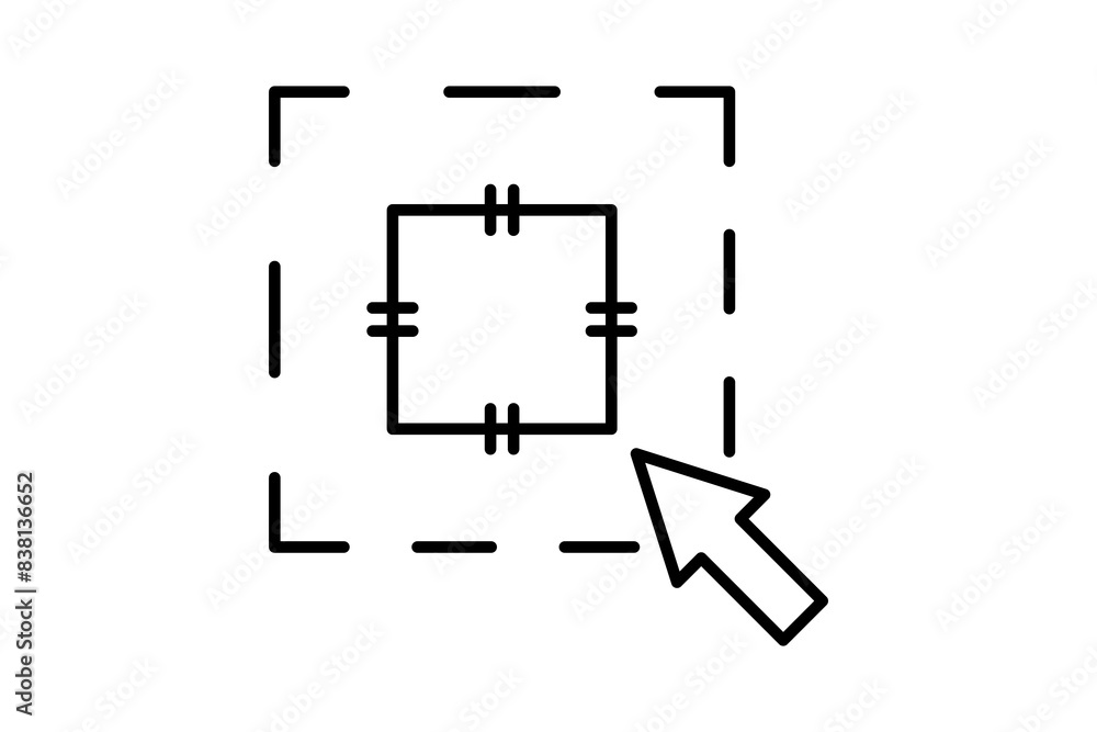Selection tool icon. icon related to edit tool. suitable for web site, app, user interfaces, printable etc. line icon style. simple vector design editable Selection tool icon. icon related to edit tool. suitable for web site, app, user interfaces, printable etc. line icon style. simple vector design editable