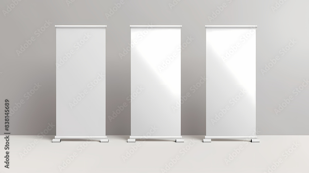 Roll up banner stand design template No text required, leave space to enter text. vector image Roll up banner stand design template No text required, leave space to enter text. vector image
