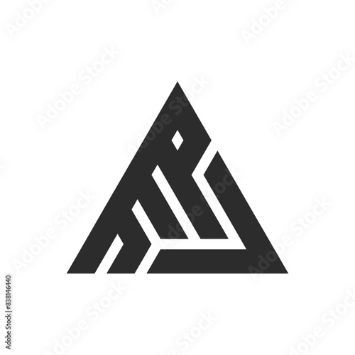 RHM letter logo, RHM Alphabet logo, initials logo
