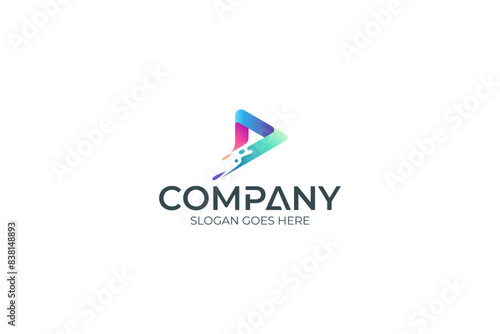 Free Download Abstract arrow media play logo with fast movement effect - GFXLoad