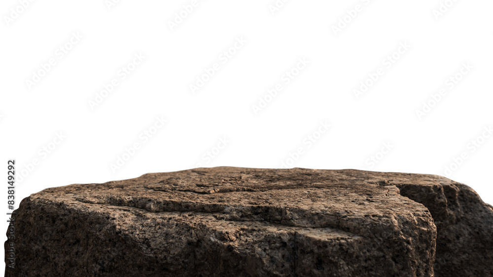 Rock Stone podium isolated on white backgrounds well stage stand display products Rock Stone podium isolated on white backgrounds well stage stand display products