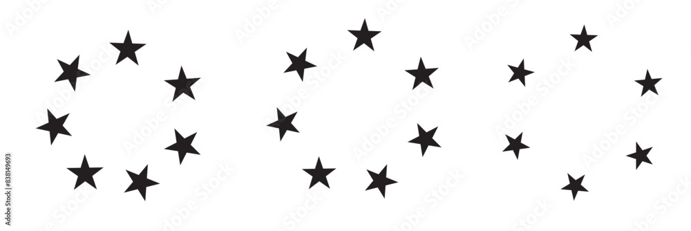 Stars in circle icon vector illustration graphic design. stars in round circular emblem Stars in circle icon vector illustration graphic design. stars in round circular emblem