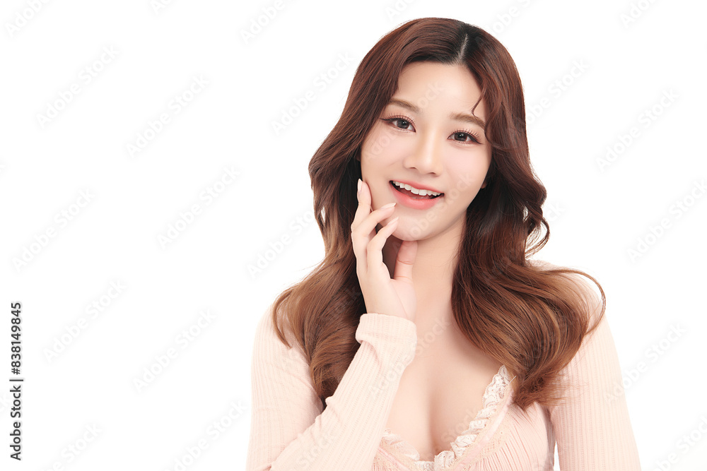 Beautiful young asian woman with clean fresh skin on white background, Face care, Facial treatment, Cosmetology, beauty and spa, Asian women portrait. Beautiful young asian woman with clean fresh skin on white background, Face care, Facial treatment, Cosmetology, beauty and spa, Asian women portrait.