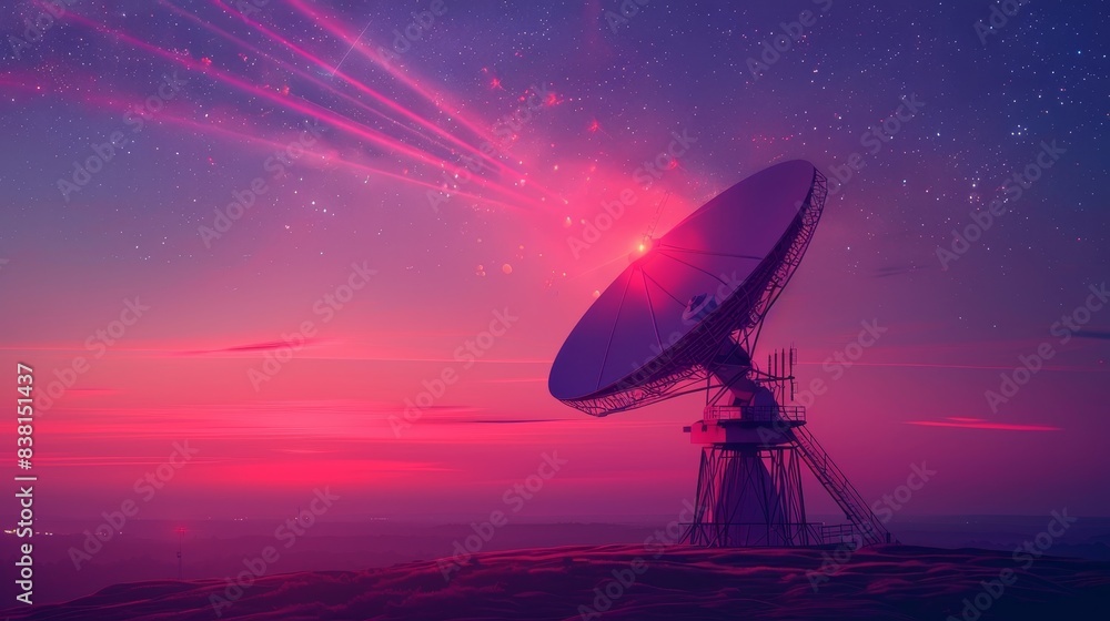 Radar radio telescope with antennas Radar radio telescope with antennas