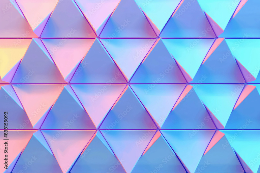 3d wallpaper made of smooth light blue and pink triangles 3d wallpaper made of smooth light blue and pink triangles