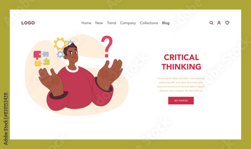 Critical Thinking concept. Flat vector illustration