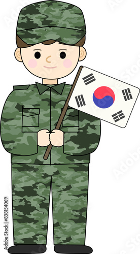 대한민국 호국보훈의 달 벡터 일러스트 오브젝트 (현충일, 국군의 날, 625 전쟁, 연평해전, 육군, 한국 군인, 군복, 모자, 장교, 여군, 무궁화, 태극기, 현충원, 전쟁기념관, 국가유공자, 보훈가족)