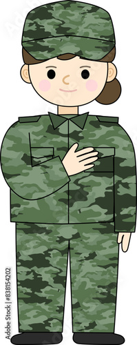 대한민국 호국보훈의 달 벡터 일러스트 오브젝트 (현충일, 국군의 날, 625 전쟁, 연평해전, 육군, 한국 군인, 군복, 모자, 장교, 여군, 무궁화, 태극기, 현충원, 전쟁기념관, 국가유공자, 보훈가족)