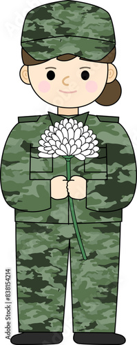 대한민국 호국보훈의 달 벡터 일러스트 오브젝트 (현충일, 국군의 날, 625 전쟁, 연평해전, 육군, 한국 군인, 군복, 모자, 장교, 여군, 무궁화, 태극기, 현충원, 전쟁기념관, 국가유공자, 보훈가족)