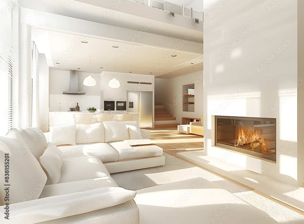 Fototapeta premium Modern luxury home interior