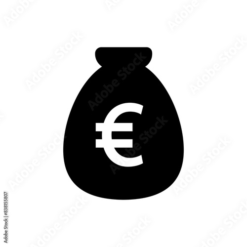 bag euro in flat style isolated on white background