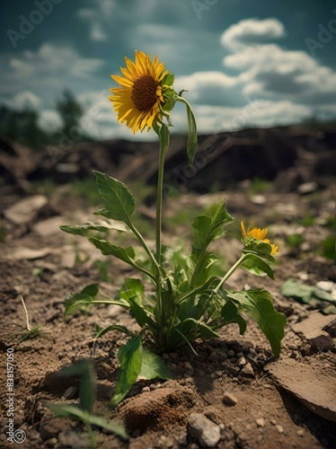 sunflower in the field photo