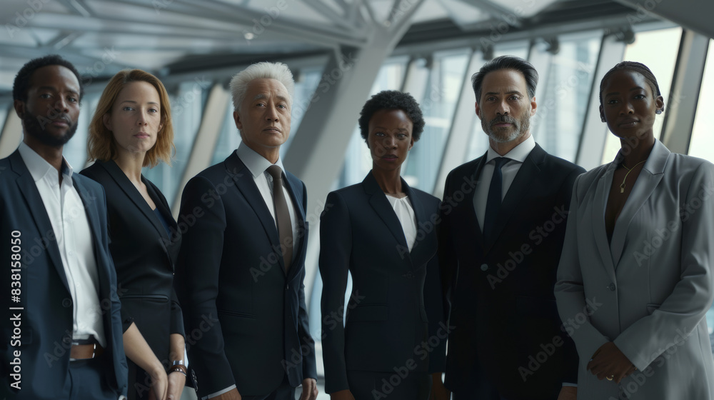 A group of professionals in a modern office setting, displaying confidence and teamwork. A group of professionals in a modern office setting, displaying confidence and teamwork.