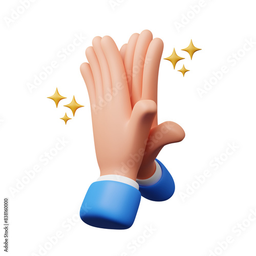 Fotografija Applause hand gesture 3d illustration