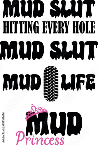 Vector of "mud slut hitting every hole" quote