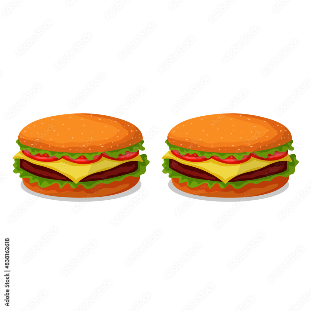 hamburger on a white background hamburger on a white background