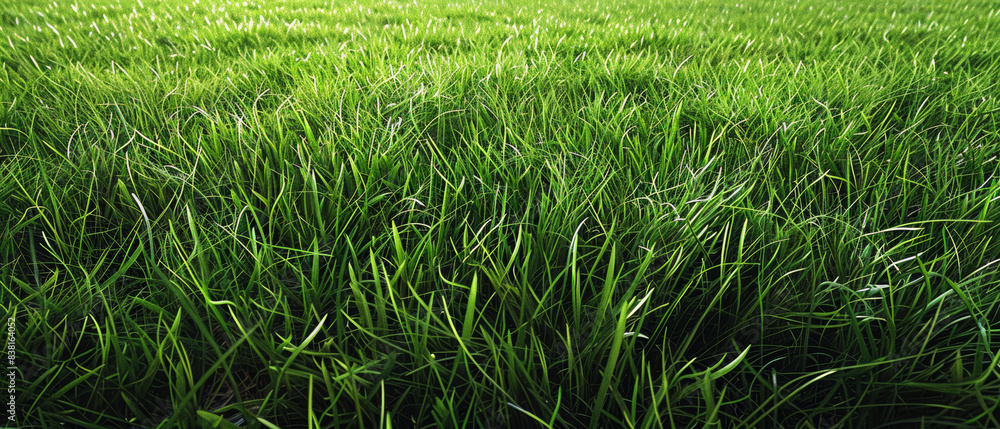 Vibrant green grass forming a dense and textured natural carpet. Vibrant green grass forming a dense and textured natural carpet.